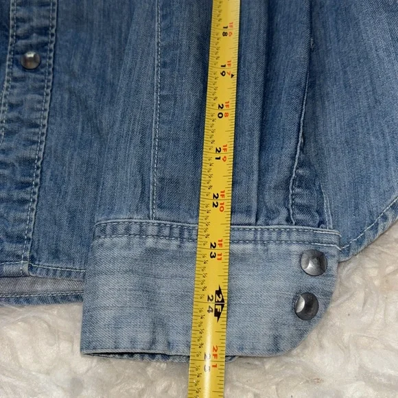 G-Star Raw Denim Long Sleeve Button Down Shirt, Size Medium - Picture 9 of 13